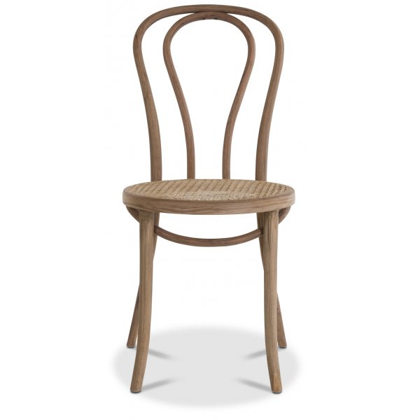 PiPi spisegruppe, rundt spisebord 120 cm inkludert 4 stk. Stol No18 i byd tre i vintage-utfrelse - Svartbeiset tre