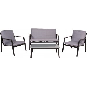 Avian loungegruppe - Svart + Møbelpleiesett for tekstiler Avian loungegruppe - Svart + Møbelpleiesett for tekstiler
