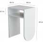 Dagny sidebord - Hvit