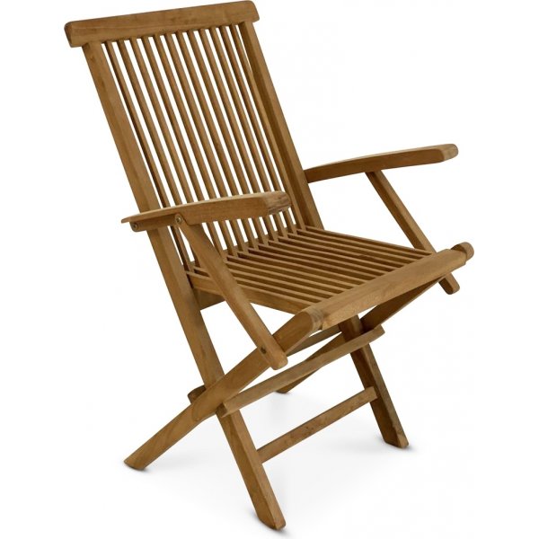 Grunnebo stol med armlene - Teak