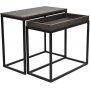 Duett sidebord sett - Brun eikefiner
