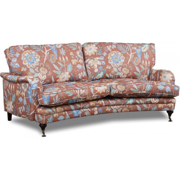 Howard Spirit buet 3-seters sofa i blomsterstoff - Eden Parrot Terracotta