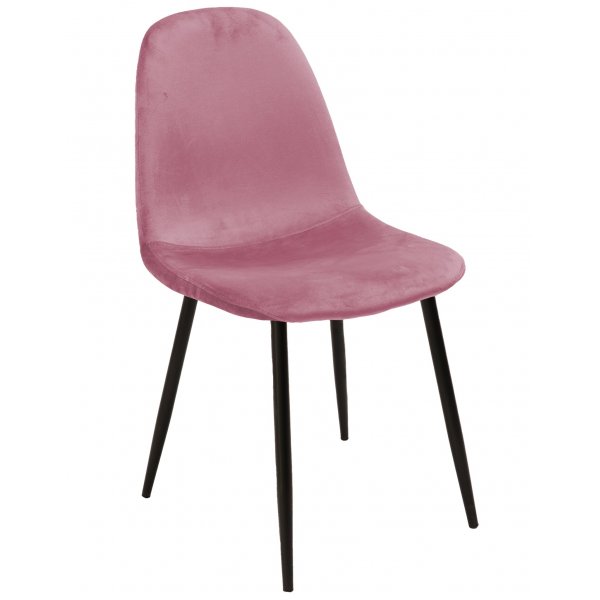 Smokey spisegruppe, rundt spisebord med 4 Carisma fløyelsstoler - Korall Smokey spisegruppe, rundt spisebord med 4 Carisma fløyelsstoler - Korall