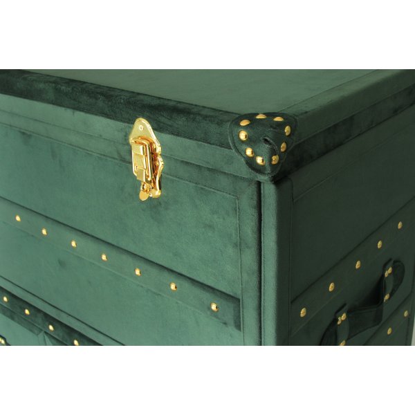 Petit koffert med lagring og speil - Mørkegrønn (Fløyel) + Møbelrengjøring Petit koffert med lagring og speil - Mørkegrønn (Fløyel) + Møbelrengjøring