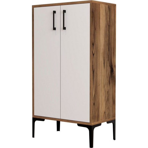 Prag skoskap - Valnøtt/hvit Prag skoskap - Valnøtt/hvit