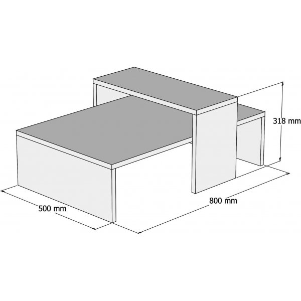 Glow salongbord - Safir/antrasitt
