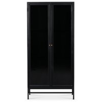 Revel vitrine skap H170 cm - Svart / Mørktonet glass Revel vitrine skap H170 cm - Svart / Mørktonet glass