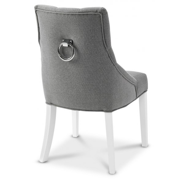 Tuva Europa Spisestol med håndtak (grå/hvit) + Møbelføtter Tuva Europa Spisestol med håndtak (grå/hvit) + Møbelføtter