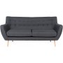 Monte 3-seters sofa - Mrkegr/bk