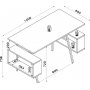 Iommi skrivebord 120x60 cm - Hvit/eik