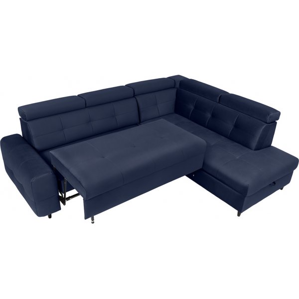 Matras hj�rnesovesofa med �pen ende h�yre - Bl�