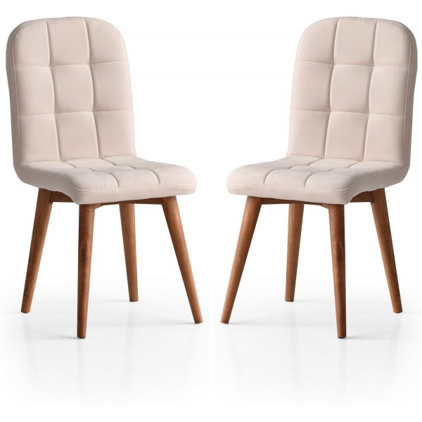 Retro spisestuestol 2-pakning - Krem Retro spisestuestol 2-pakning - Krem