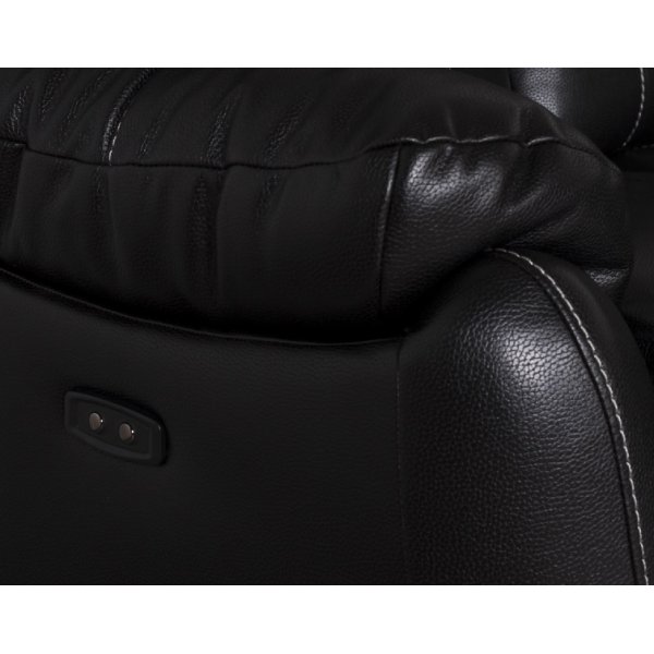 Enjoy Chicago recliner sofa - 2-seter (el) i svart kunstskinn