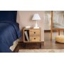 Glimmer nattbord - Furu/sort