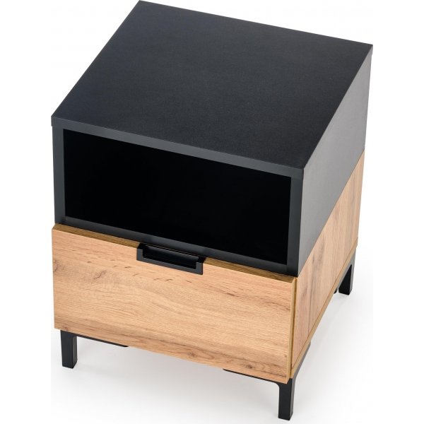 Chantelle nattbord - Eik/sort Chantelle nattbord - Eik/sort