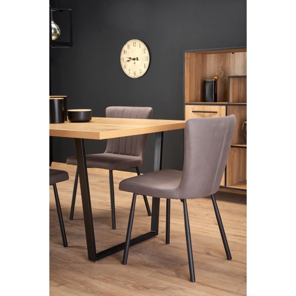 Gentofte spisebord 160 cm - Eik/sort