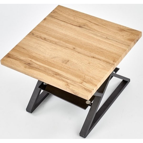 Catja salongbord 60 cm - Eik/sort