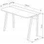 Luton skrivebord - Hvit/turkis