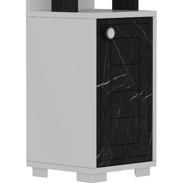 Canard bokhylle - Hvit/svart marmor
