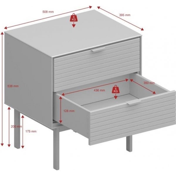 Soma nattbord - Hvit Soma nattbord - Hvit