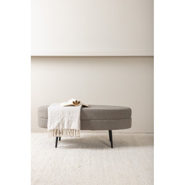 Rino sittepuff - Grbeige teddy