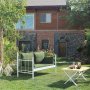 Lalas 2-seters utesofa - Hvit/grnn + Flekkfjerner for mbler