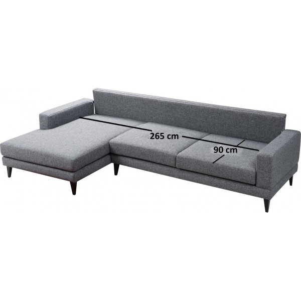 Nordic divansofa - M�rk gr�