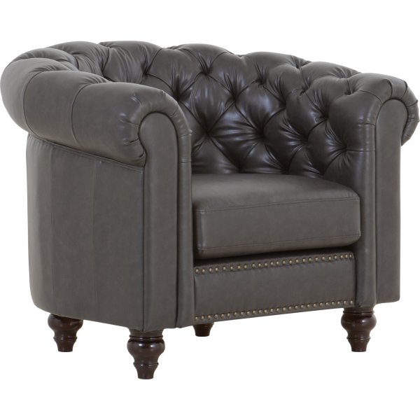 Chesterfield Royal lenestol - Black Chocolate (PU skinn) Chesterfield Royal lenestol - Black Chocolate (PU skinn)
