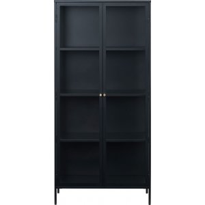 Toddy svart metallskap med glassdører H190 cm Toddy svart metallskap med glassdører H190 cm