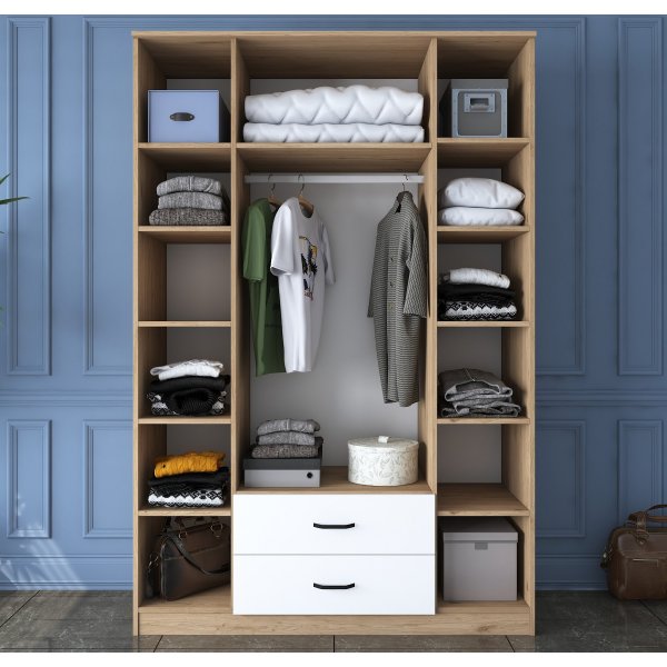 Baden garderobe 12 - Valnøtt/hvit Baden garderobe 12 - Valnøtt/hvit