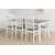 Spisegruppe 6 stoler + bord 180x90 cm - hvit/gr