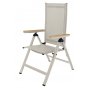 Positionsstol beige med armstd i ek-aintwood