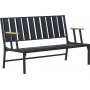Lotus 2-seters utesofa - Svart/ryk