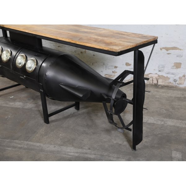 Ubt barbord - Svart/mango