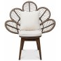 Peacock loungelenestol med pute - Brun