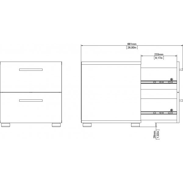 Pepe nattbord - Hvit ask