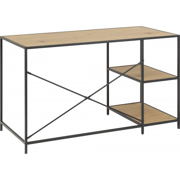 Seaford skrivebord 130 cm - Eik/svart Seaford skrivebord 130 cm - Eik/svart