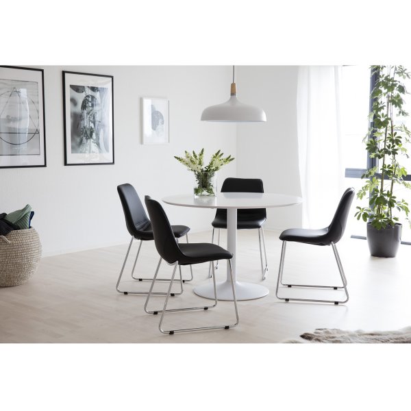 Ibiza spisebord - hvit/hvit - 110 cm