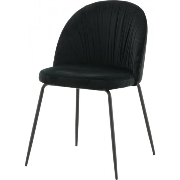 Rynkeby spisestol - Svart fløyel Rynkeby spisestol - Svart fløyel