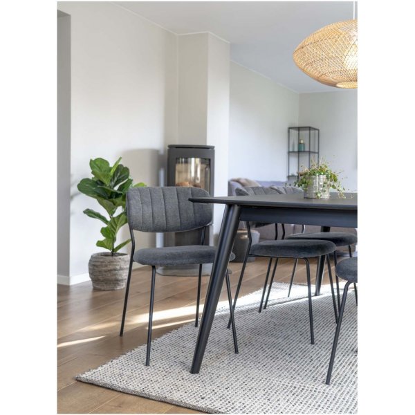Alicante spisestol - mørkegrå / svart Alicante spisestol - mørkegrå / svart