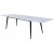 Hendry spisebord, 195-285 cm - Hvit/svart