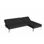 Sovesofa med divan i svart flyel