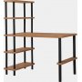Nano skrivebord 120x70 cm - Sort/furu