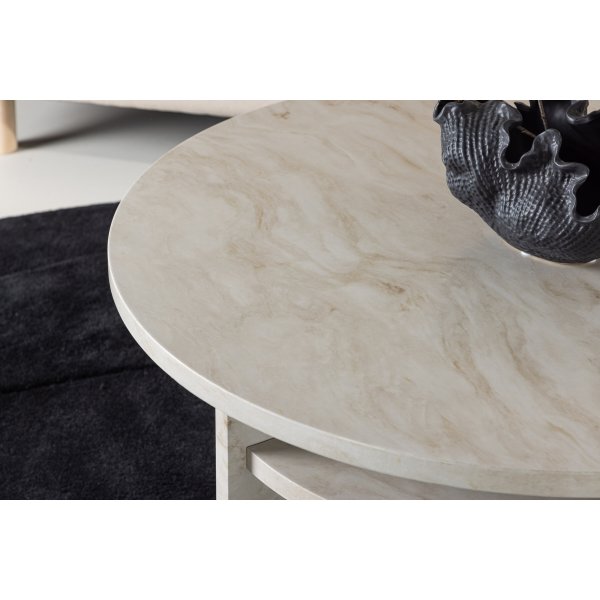 Ålesund salongbord Ø85 cm - Beige Ålesund salongbord Ø85 cm - Beige