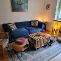 Kundebilde Chesterfield Royal 3-seters sofa - Mørkeblå fløyel
