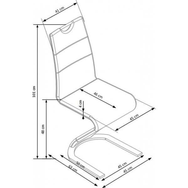 Tanya spisestol - Hvit