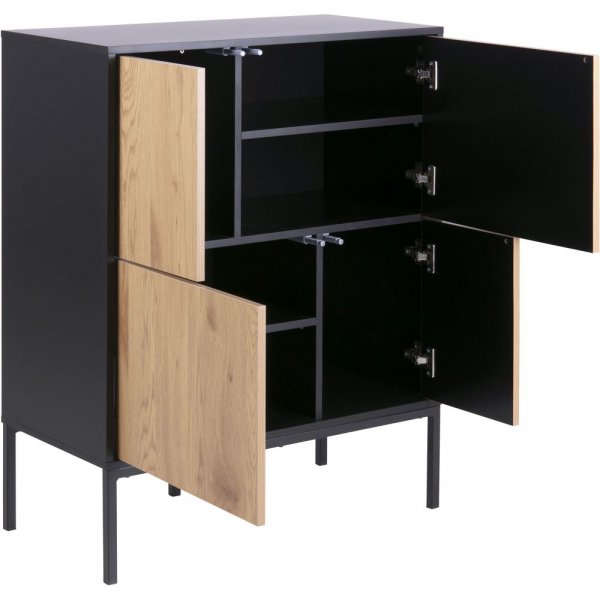 Seaford Skjenk - Svart/eik Seaford Skjenk - Svart/eik