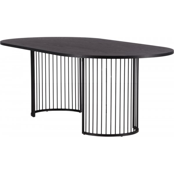 Spisebord 220 x 110 cm - Svart