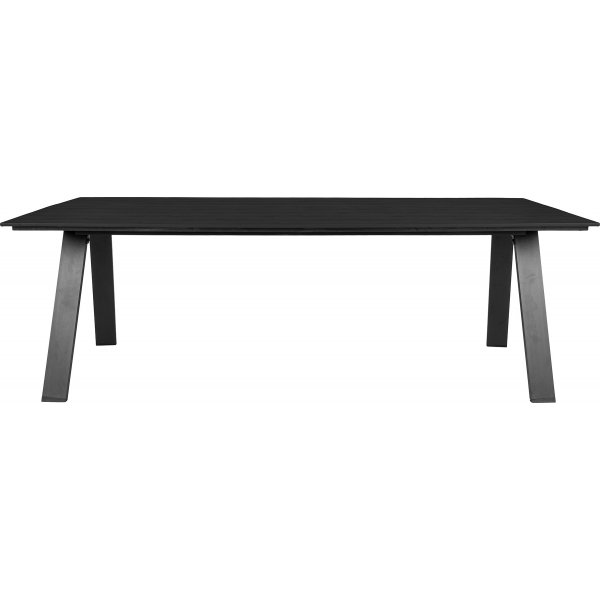 Toronto utendrs spisebord 220 x 100 cm - Sort