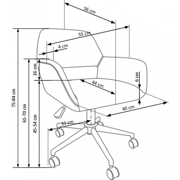 Elina kontorstol - Grå Elina kontorstol - Grå